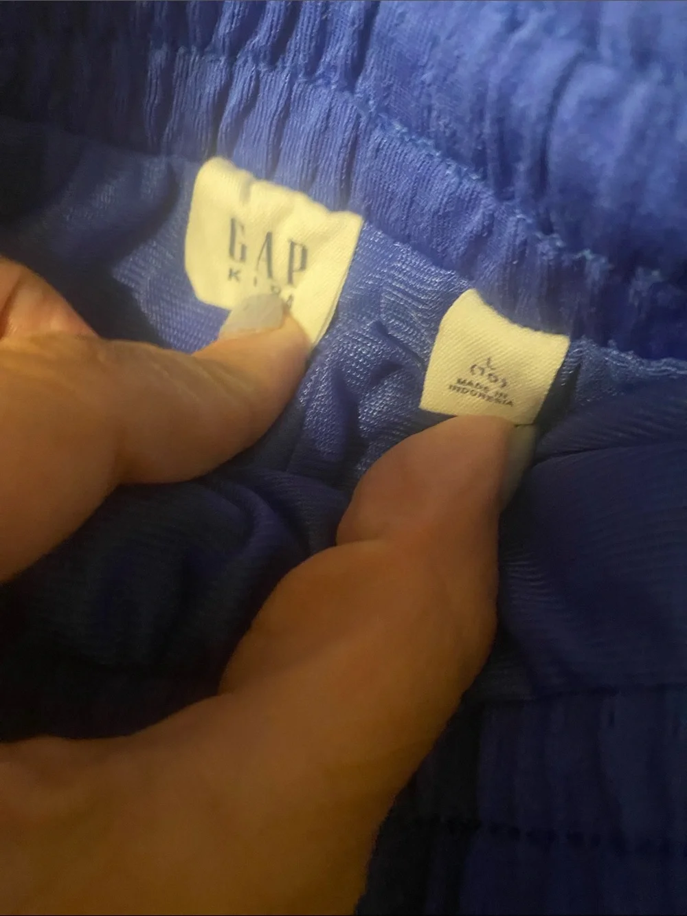GAP Kids Navy Blue & Black Elastic Waist Athletic Shorts Pair